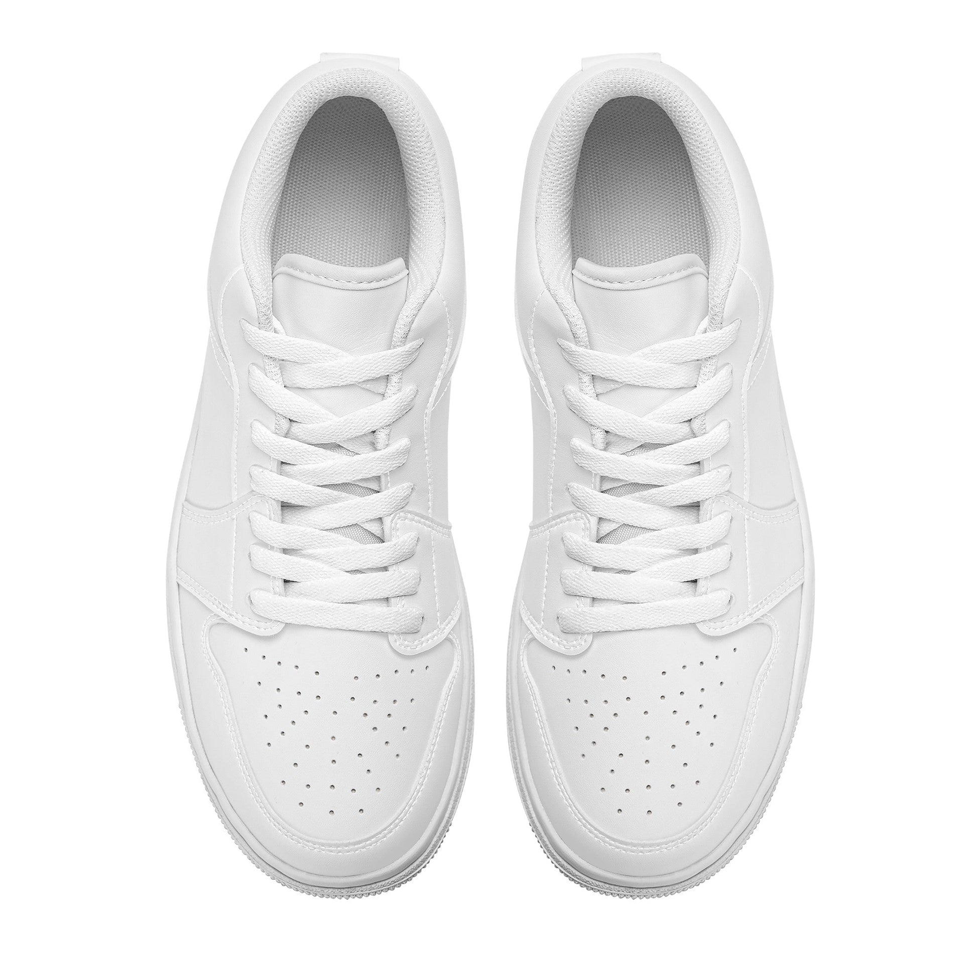 Custom Low Top Skateboard Sneakers - White Colloid Colors 