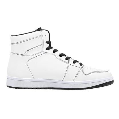 Custom High Top Sneakers Leather - Black D16 Colloid Colors 