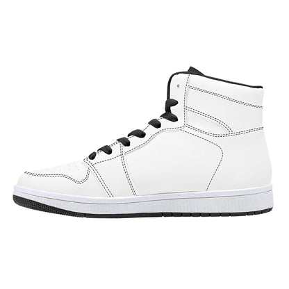 Custom High Top Sneakers Leather - Black D16 Colloid Colors 